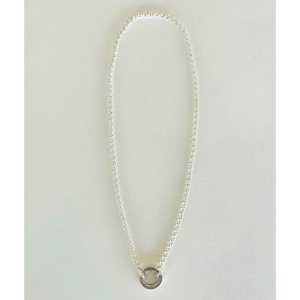 Beautiful 18" solid .925 sterling silver 3mm rolo chain with charm clasp. Perfect layering piece with charm clasp that allows you to add and layer one or more of your favourite charms together.