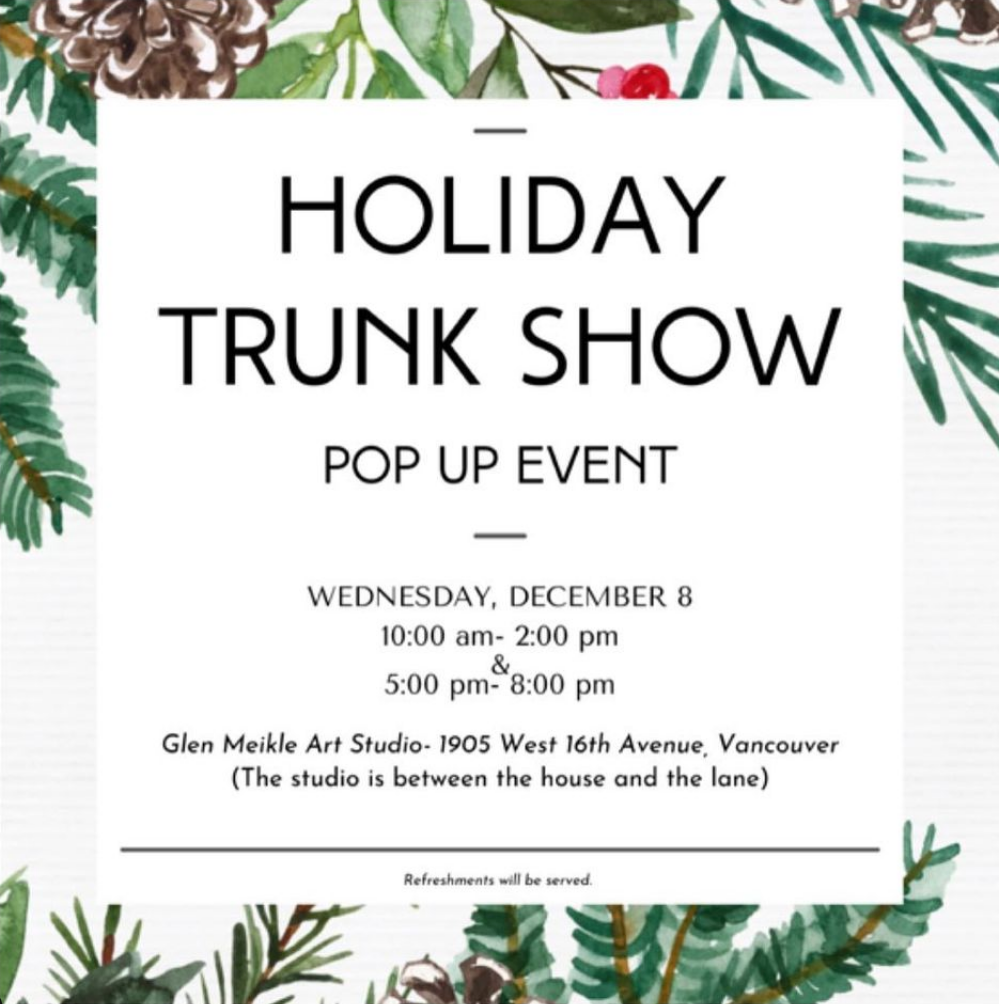 Holiday Trunk Show Pop-up Event: Wednesday, December 8th