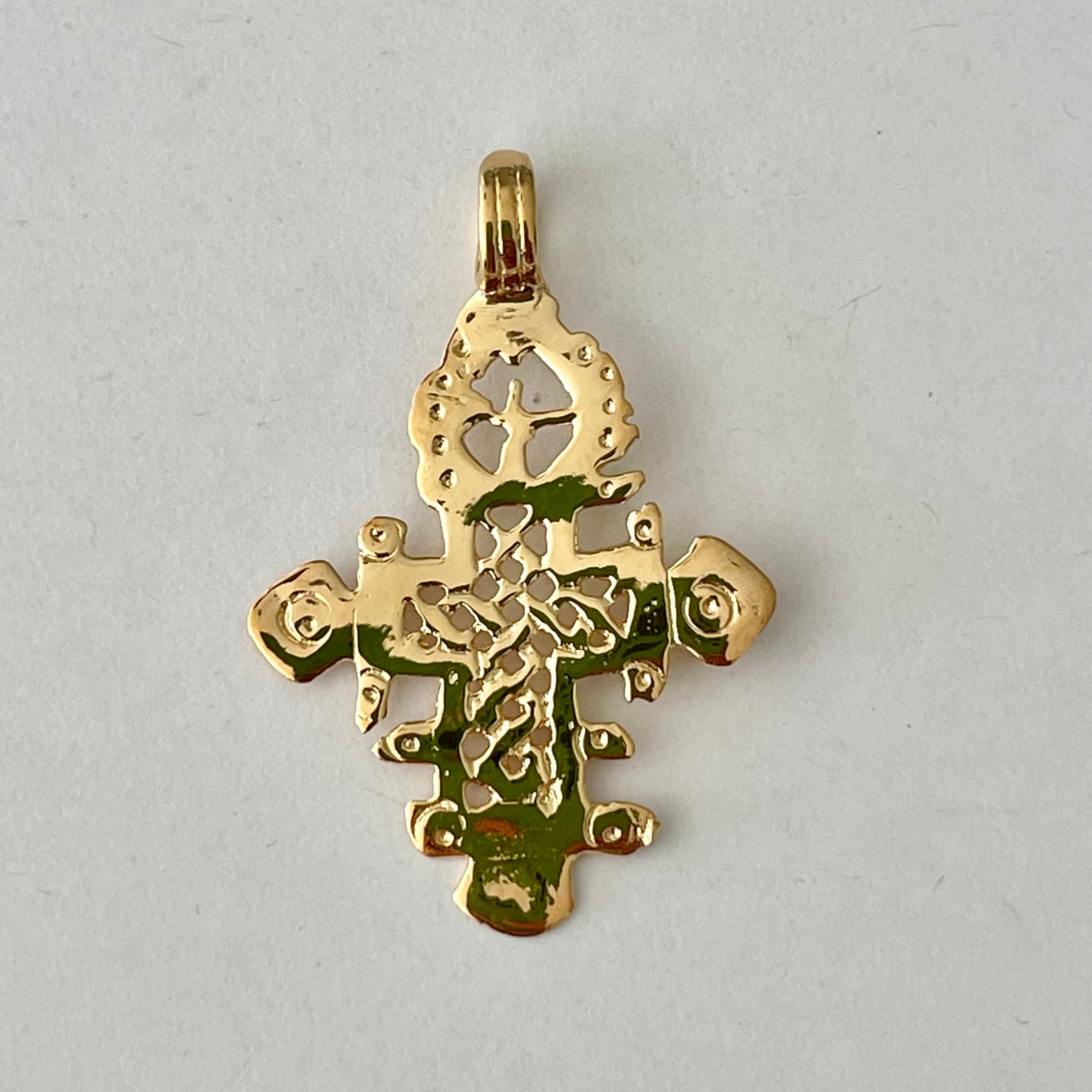 Cross Pendant, 18K Gold Vermeil