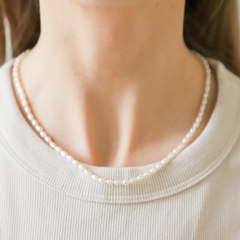 Jai Style | Freshwater Rice Pearl Necklace, 4mm