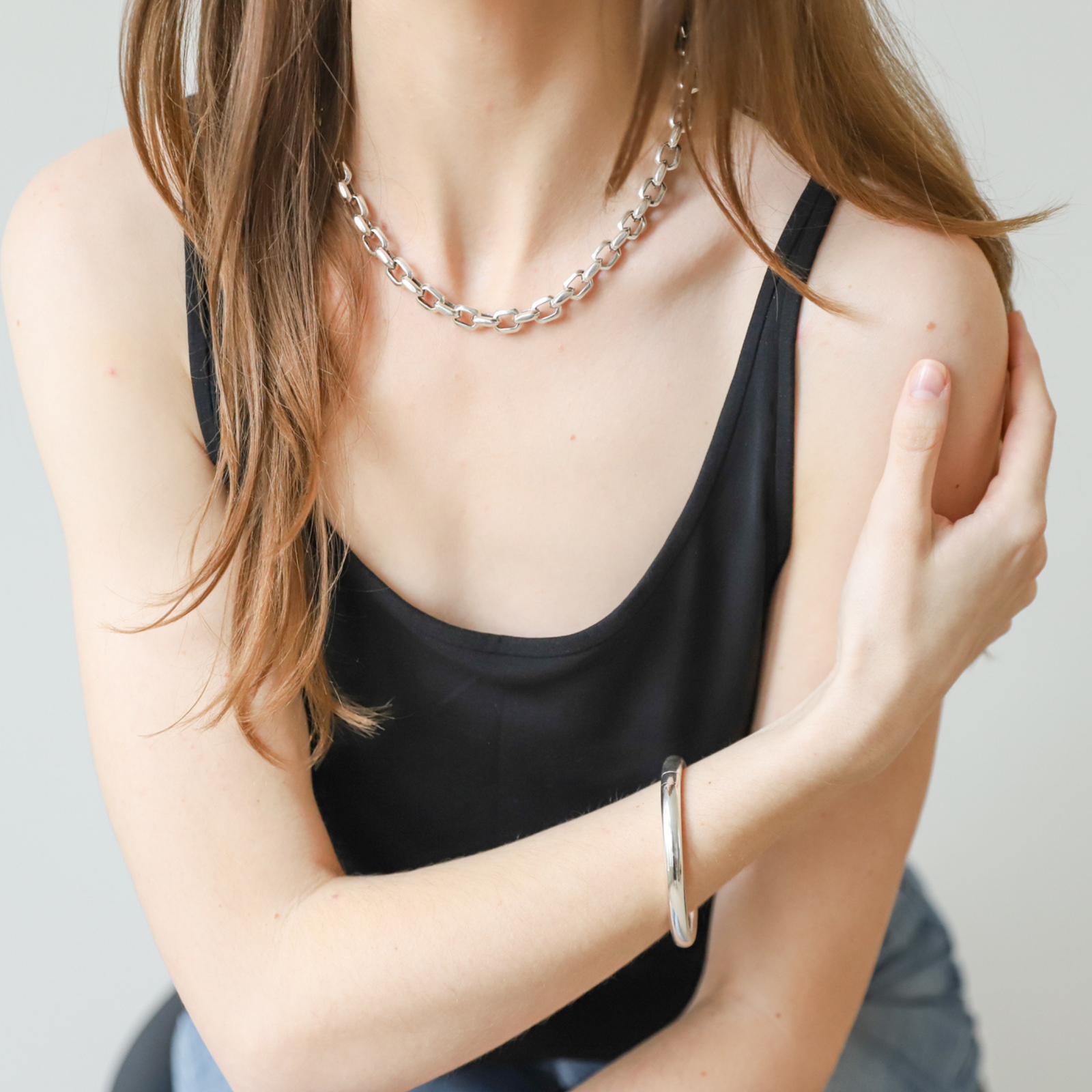 Sterling Silver Bangle, 7mm