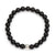 Polished Black Onyx Bracelet with Sterling Silver Bead, Men's