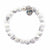 White Howlite Bracelet with Silver Ball Bead