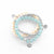 Jai Style Bracelet Stack | Blue Amazonite Semi-Precious Stones, Polished Cream Bone, Sterling Silver Ball Bead, Sterling Silver Bangle