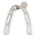 Jai Style simple, elegant, 24" handmade solid sterling silver paper clip chain necklace with Jai Style embossed charm.
