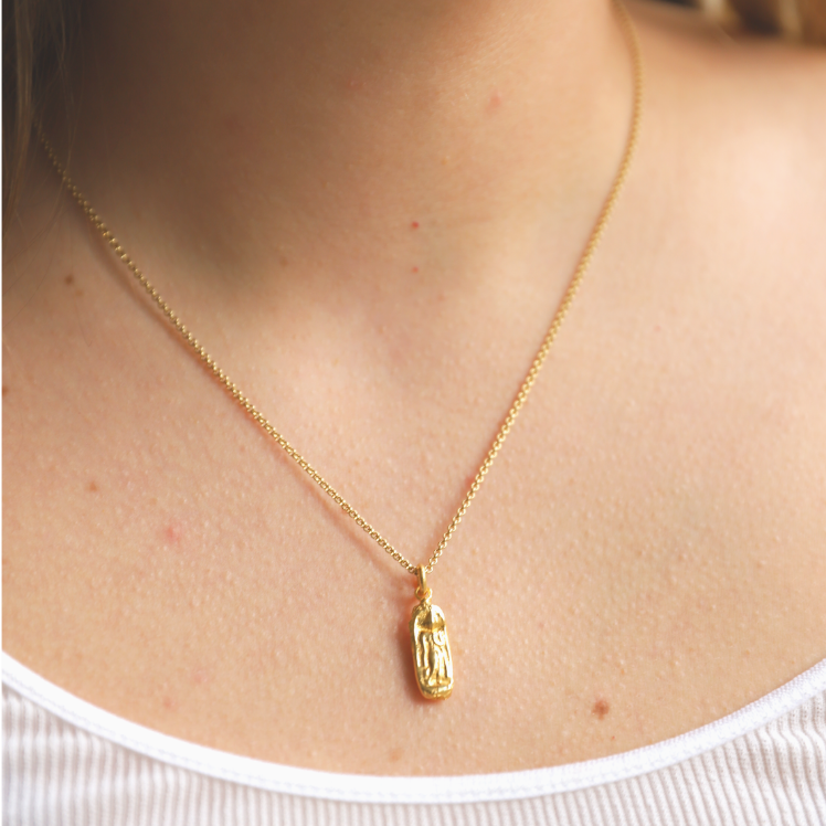 Teardrop Amulet in 22K Gold Vermeil, 18"