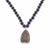 Jai Style Necklace | Polished Black Amazonite Semi-Precious Stones with Authentic Thai Paragon Amulet