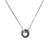 Sterling Silver Cente(ring) Necklace with Lava Stones
